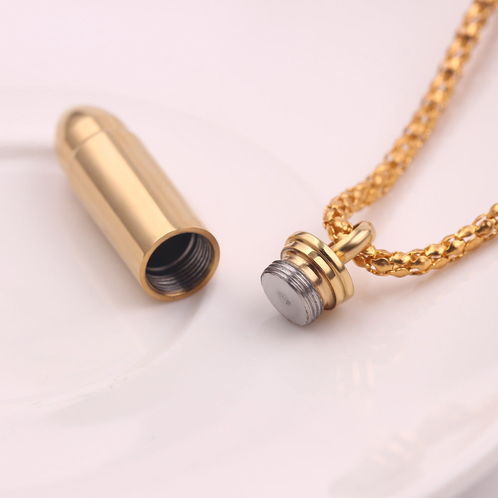 Wholesale Bullet Openable Alloy Necklace
